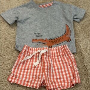 Carter's Gray and Orange Kids Matching Set